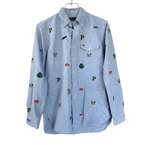 RALPH LAUREN Men's Embroidered Varsity Oxford Classic Fit Size Small